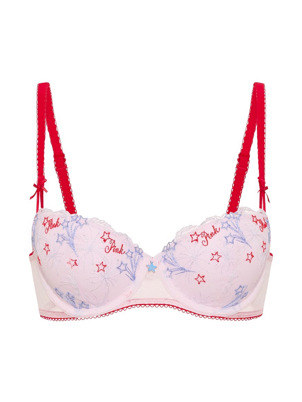 Victoria’s Secret Wink Push-Up Balconette‎ Bra Fourth Of July Fireworks